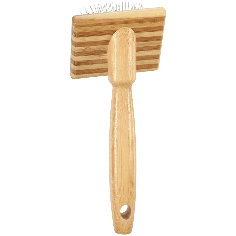 Pet Champion Naturally Aged Bamboo Slicker Brush